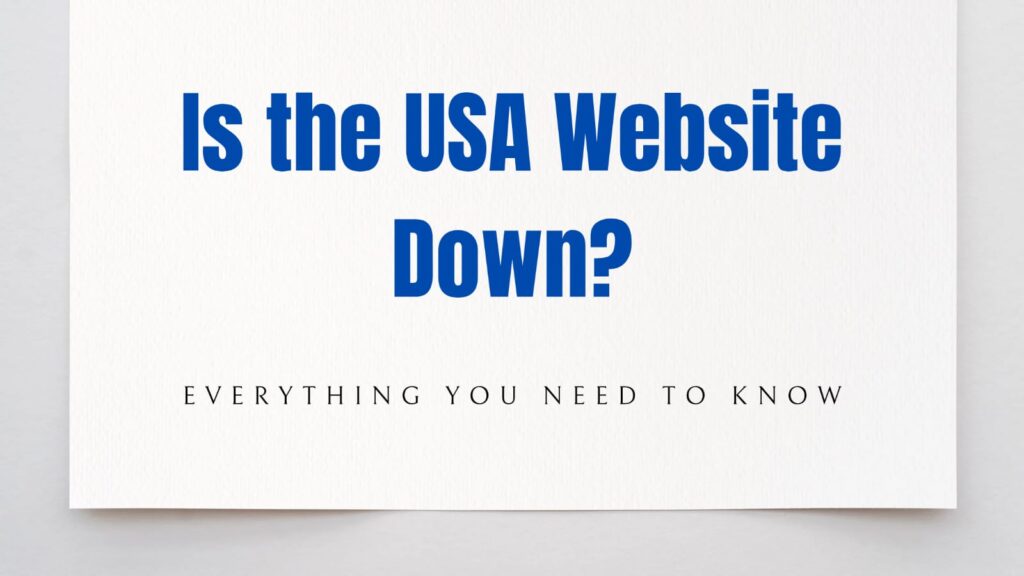 USA Website down?